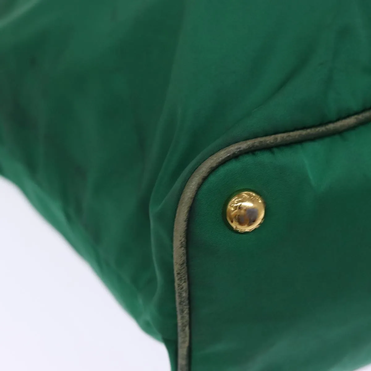 Trendy Inspired Prada Tote Bag Nylon Green Auth 74471