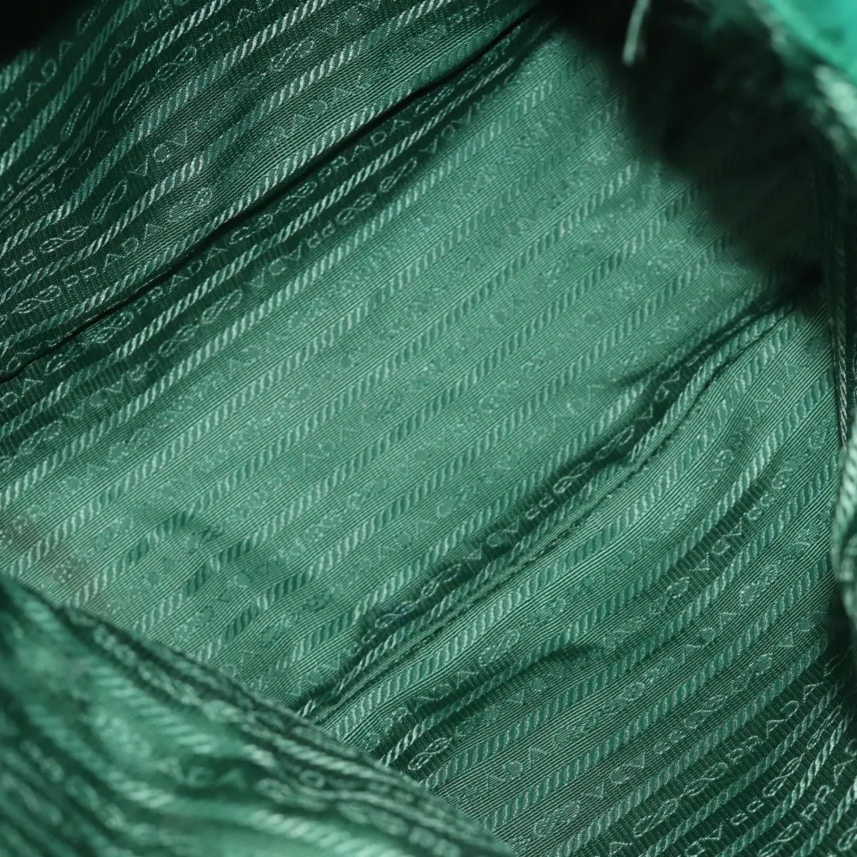 Trendy Inspired Prada Tote Bag Nylon Green Auth 74471