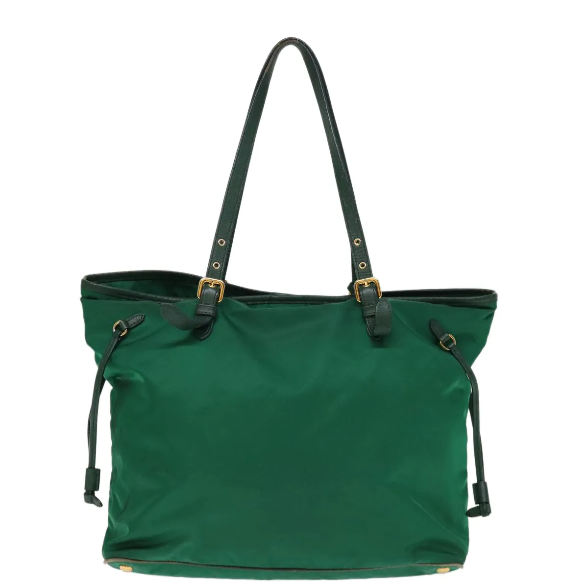 Trendy Inspired Prada Tote Bag Nylon Green Auth 74471