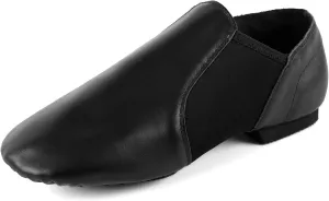 Unisex Jazz Shoe Leather Upper Women and Men's Slip-on Dance Shoes