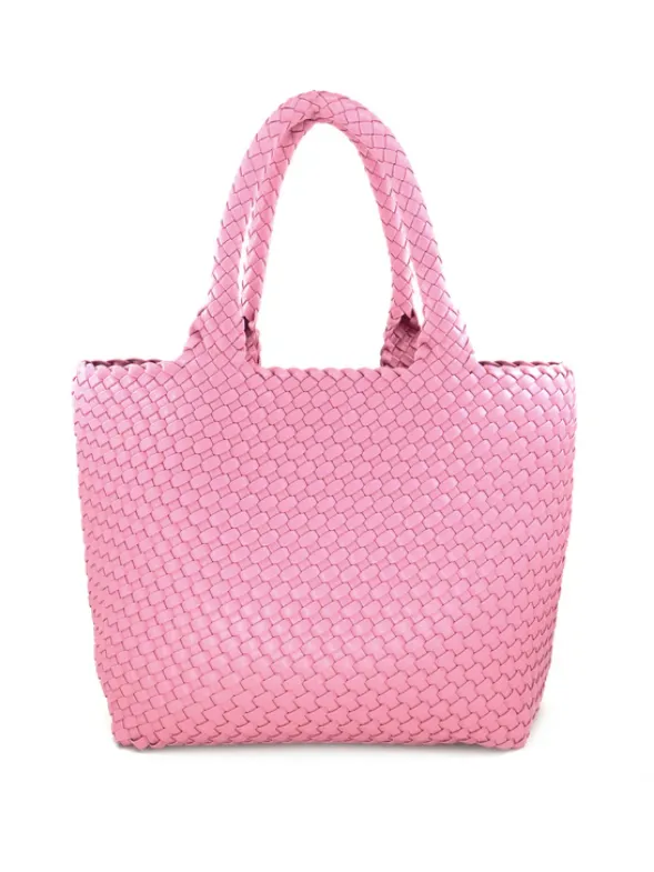 Updated Woven Tote in Pink