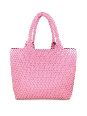 Updated Woven Tote in Pink