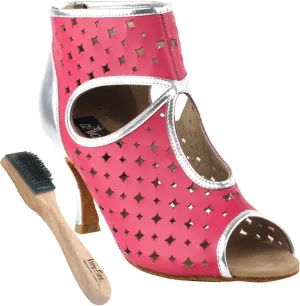 Very Fine Women's Salsa Ballroom Tango Dance Shoes CD3022 Bundle with Shoe Brush 3"