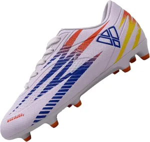 Vizari Bodega Firm Ground Youth Soccer Cleats for Boys/Girls | Premium Material Soccer Shoes for Comfort and Enhanced Performance | Multicolored Kids Football Cleats