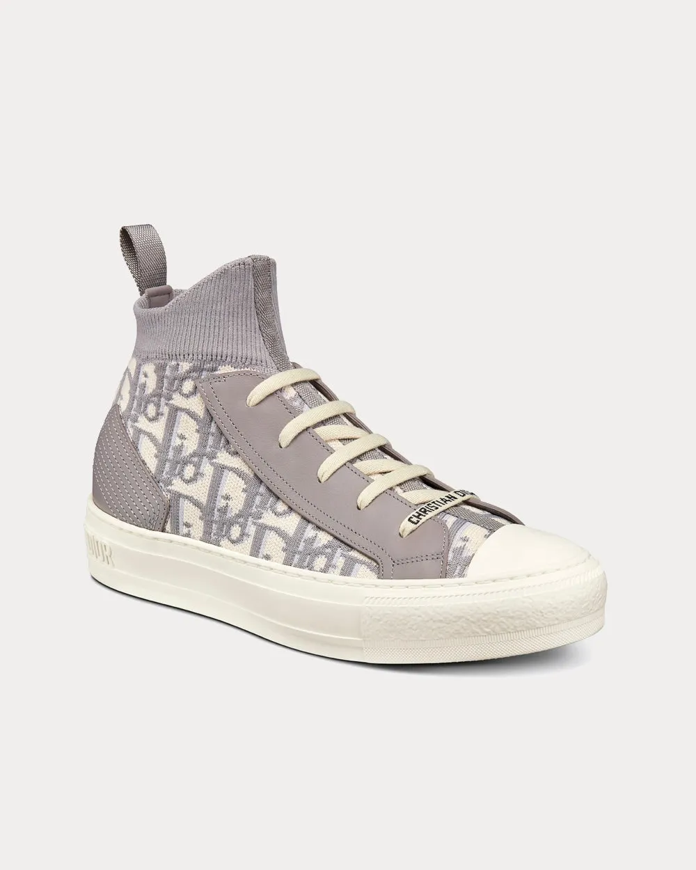 Walk'N'Dior Gray Dior Oblique Technical Mesh Low Top Sneakers