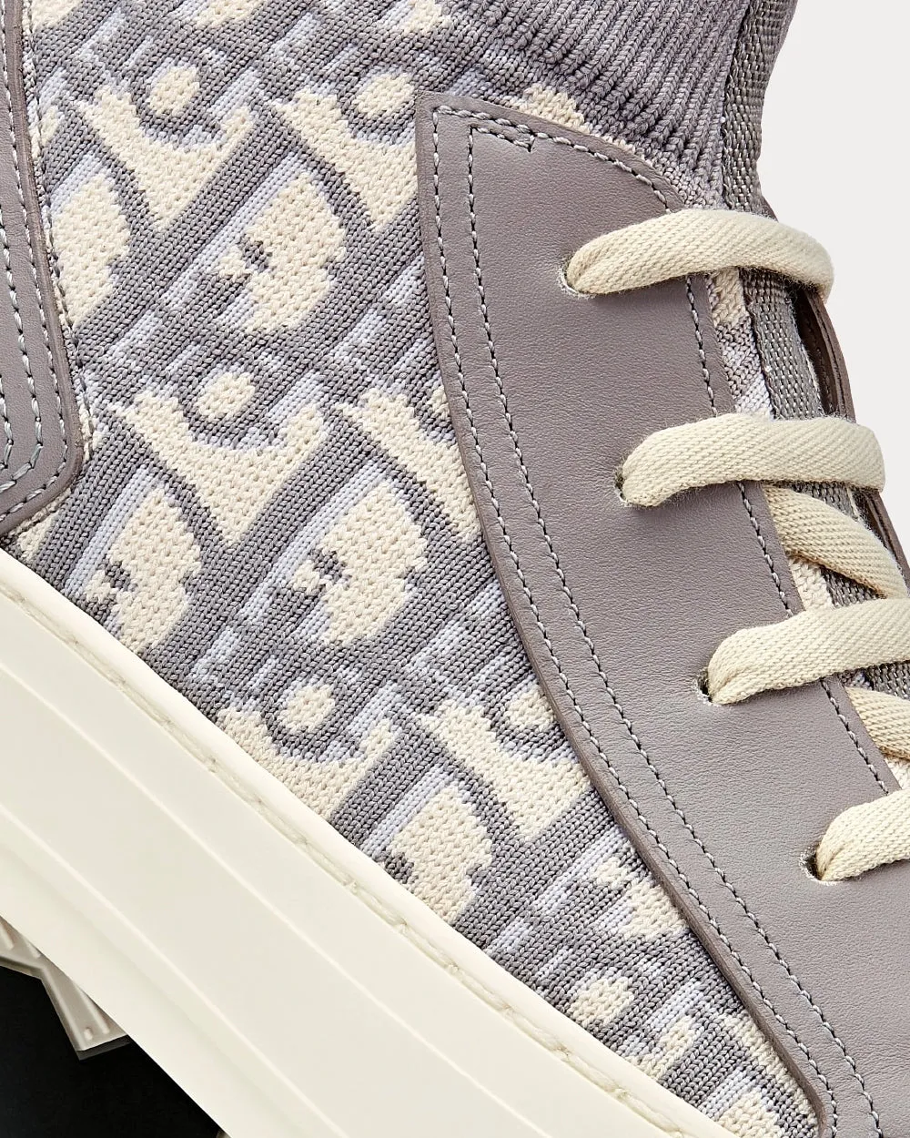 Walk'N'Dior Gray Dior Oblique Technical Mesh Low Top Sneakers