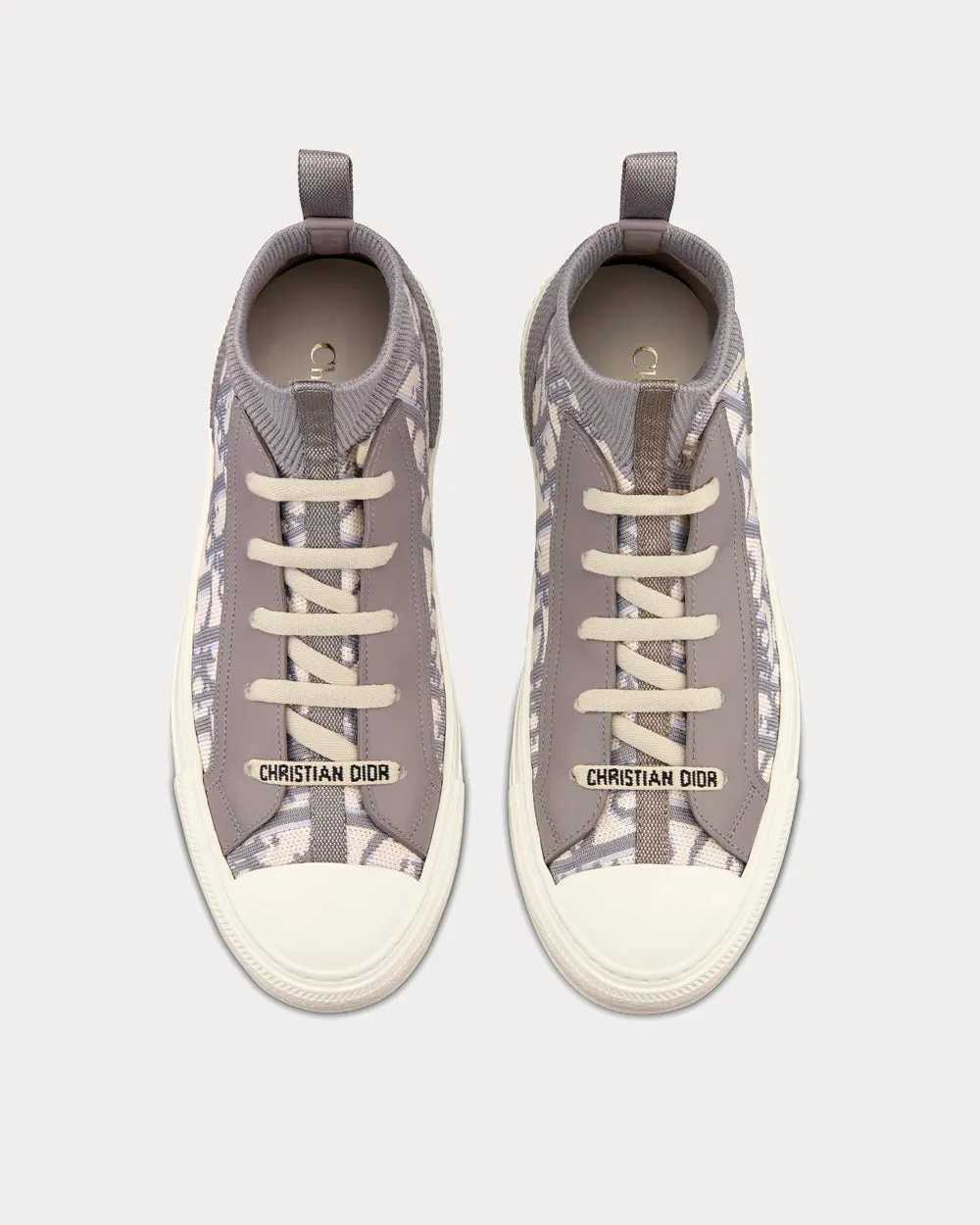Walk'N'Dior Gray Dior Oblique Technical Mesh Low Top Sneakers