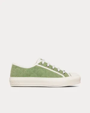 Walk'n'Dior Green Faded Cannage Embroidered Denim Low Top Sneakers