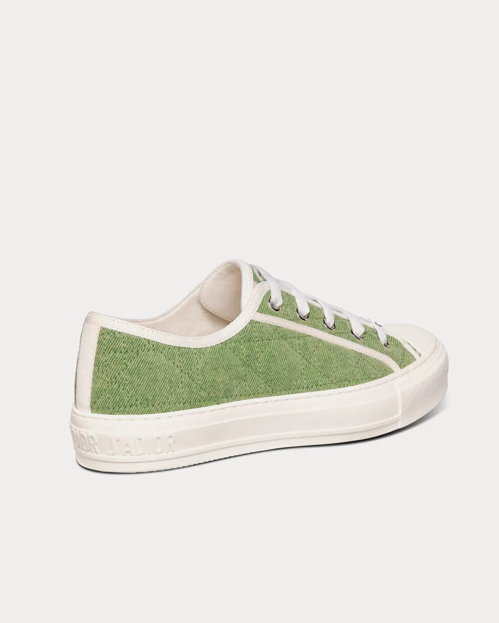 Walk'n'Dior Green Faded Cannage Embroidered Denim Low Top Sneakers