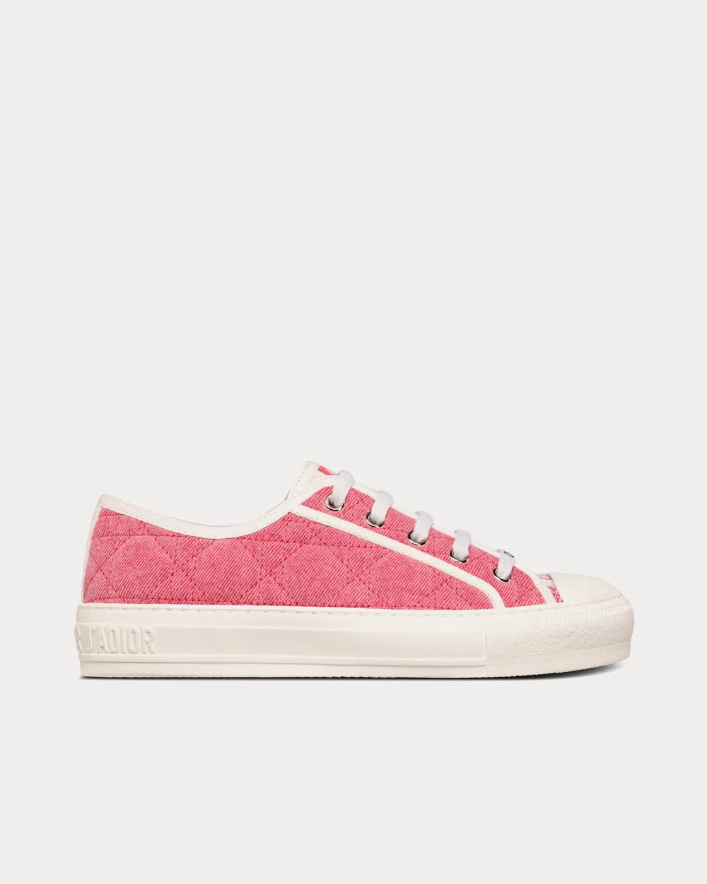 Walk'n'Dior Pink Faded Cannage Denim Embroidery Low Top Sneakers