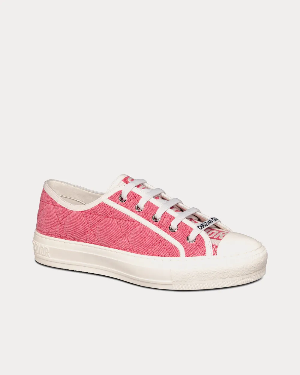 Walk'n'Dior Pink Faded Cannage Denim Embroidery Low Top Sneakers