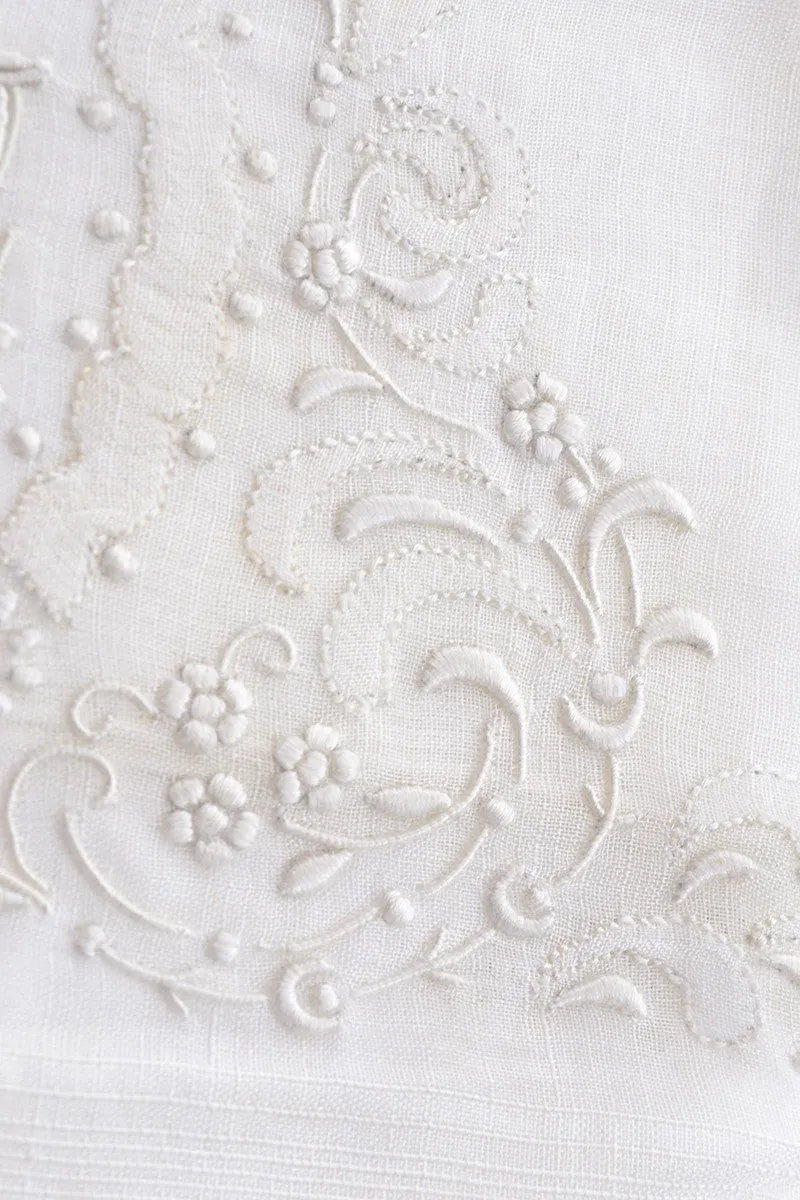 White Bridal Monogrammed Vintage Handkerchief Letter B Unused!