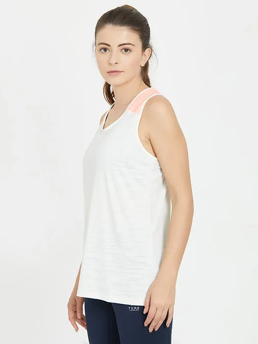 White Sleeveless Tank Top