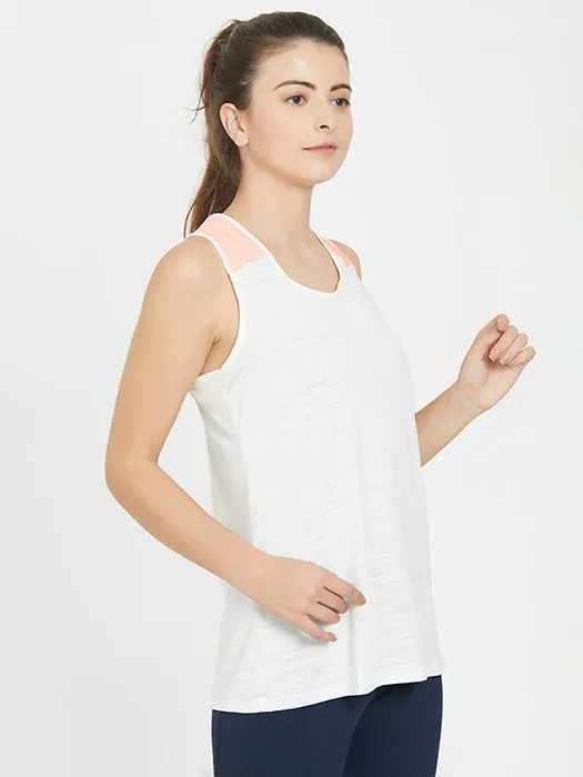 White Sleeveless Tank Top