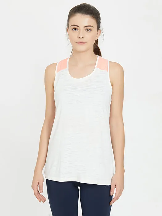 White Sleeveless Tank Top