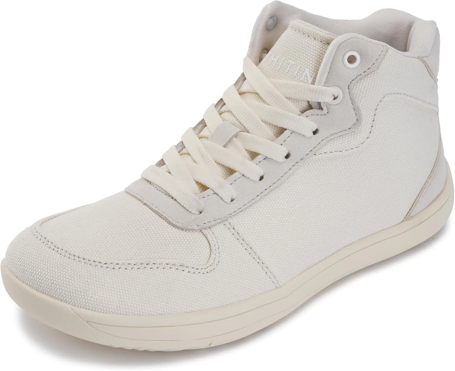 WHITIN Women's High-Top Canvas Minimalist Barefoot Shoes   Wide Toe Box   Zero Drop