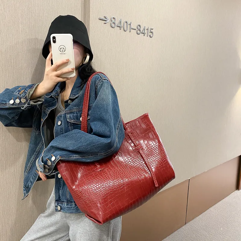 Wholesale Simple Large Capacity Trendy Fashion Versatile Internet Celebrity Handbill Shoulder Bags