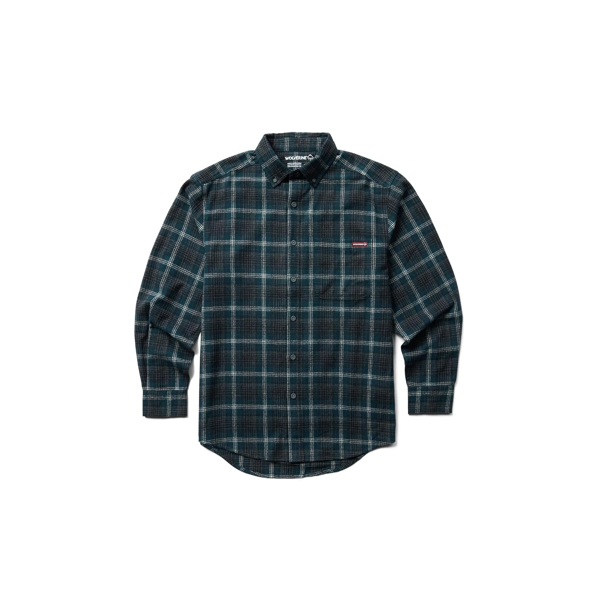 Wolverine Rivet Flannel Work Shirt Stillwater Plaid