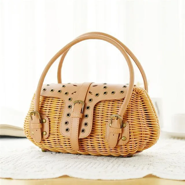Women Bags Luxury Bamboo Handbag