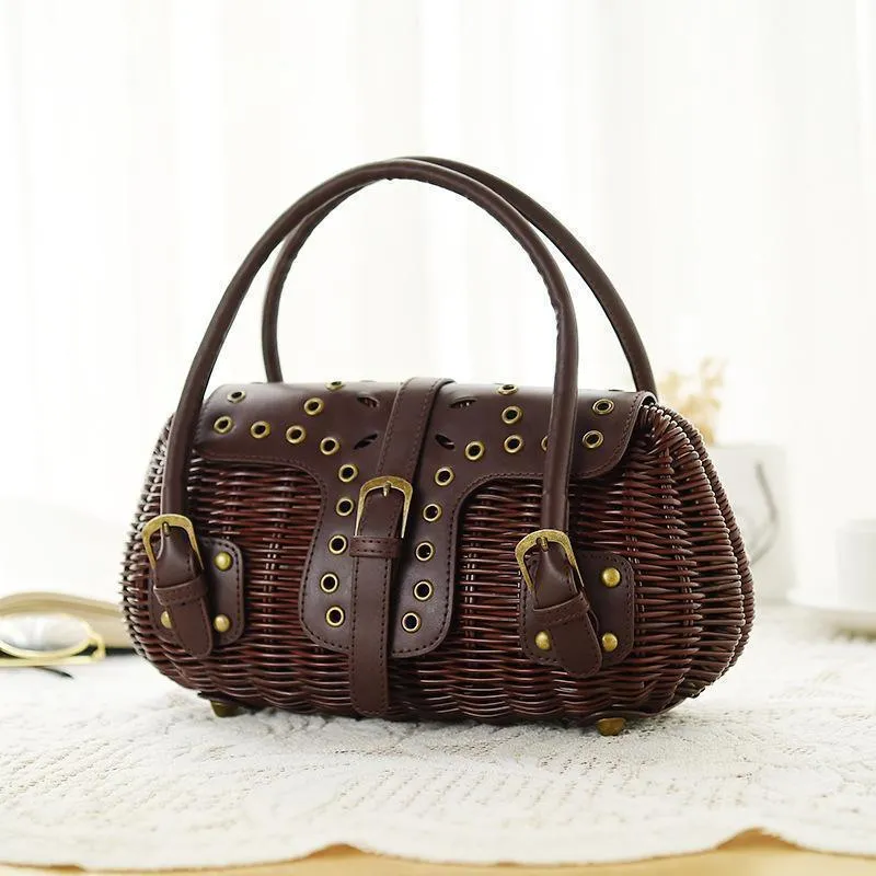 Women Bags Luxury Bamboo Handbag