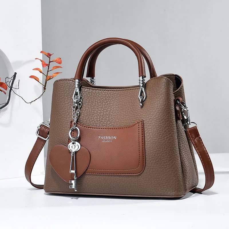 Women's Leathe Trendy Hand & Shoulder Bag
