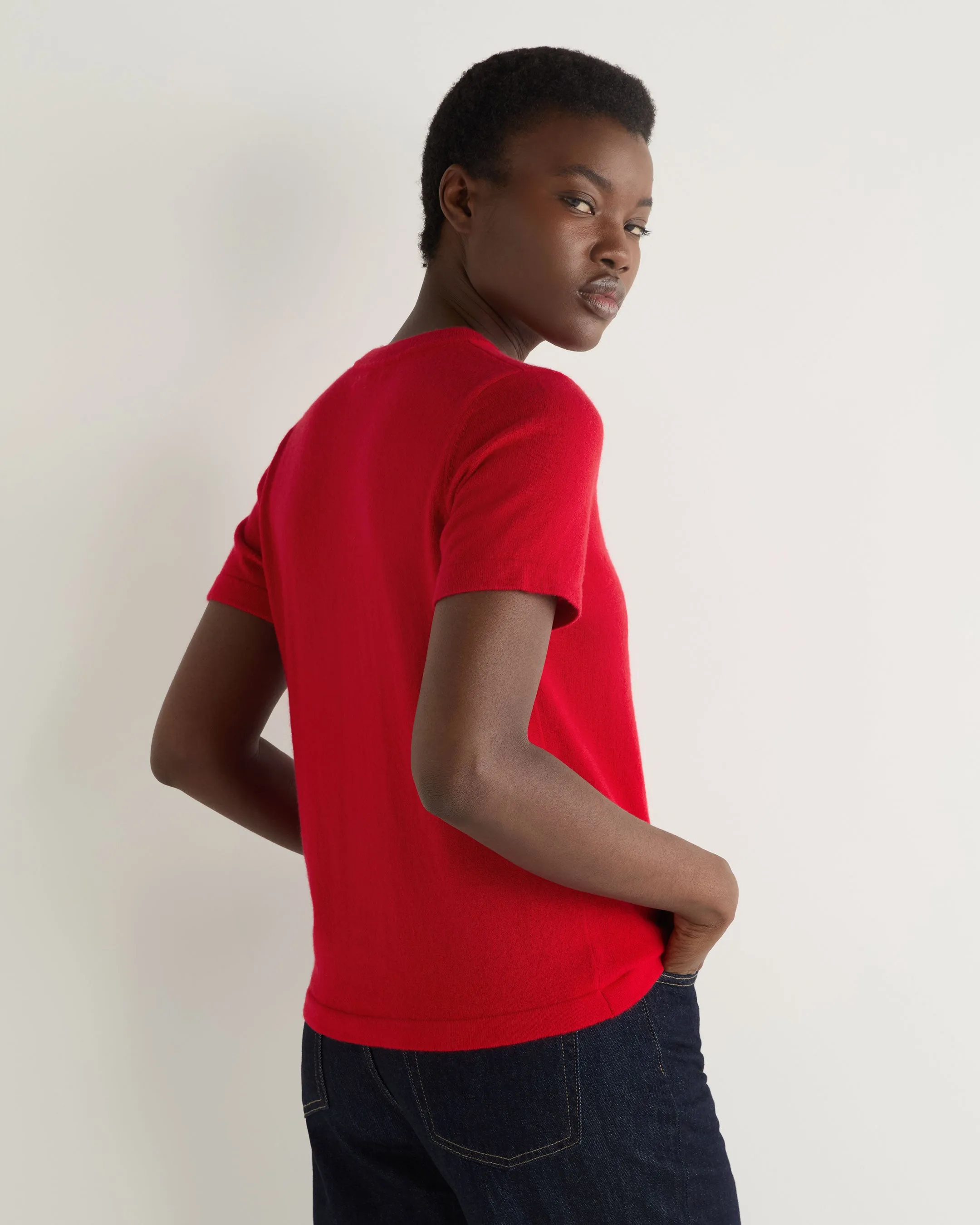 Women's Lottie Cashmere T-Shirt Riding Red