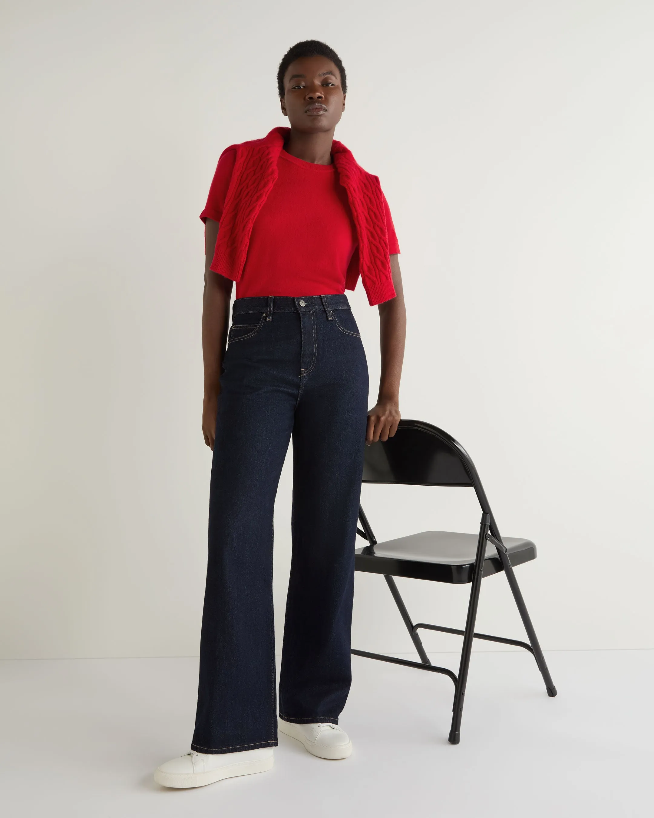 Women's Lottie Cashmere T-Shirt Riding Red