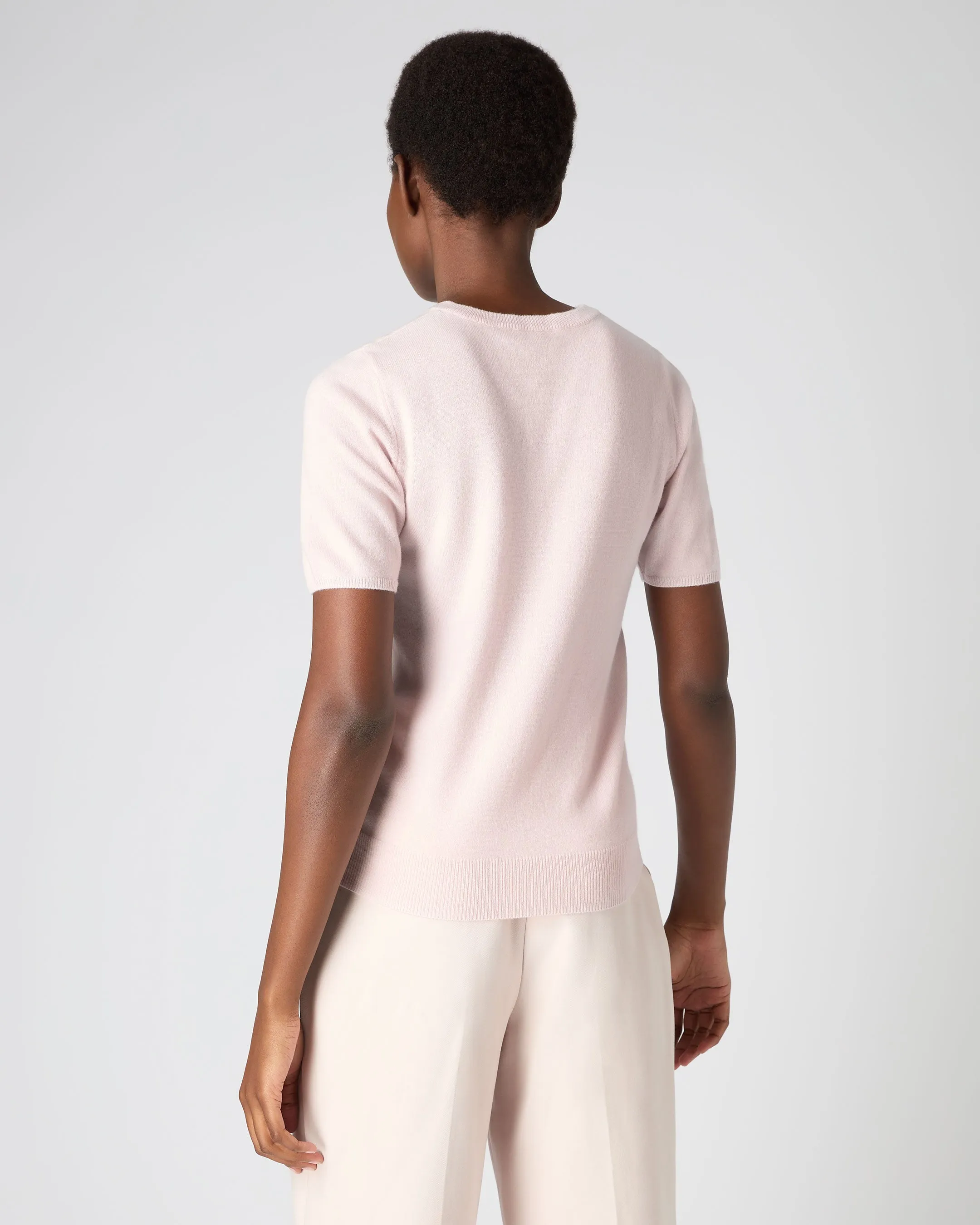 Women's Milly Classic Cashmere T-Shirt Quartz Pink