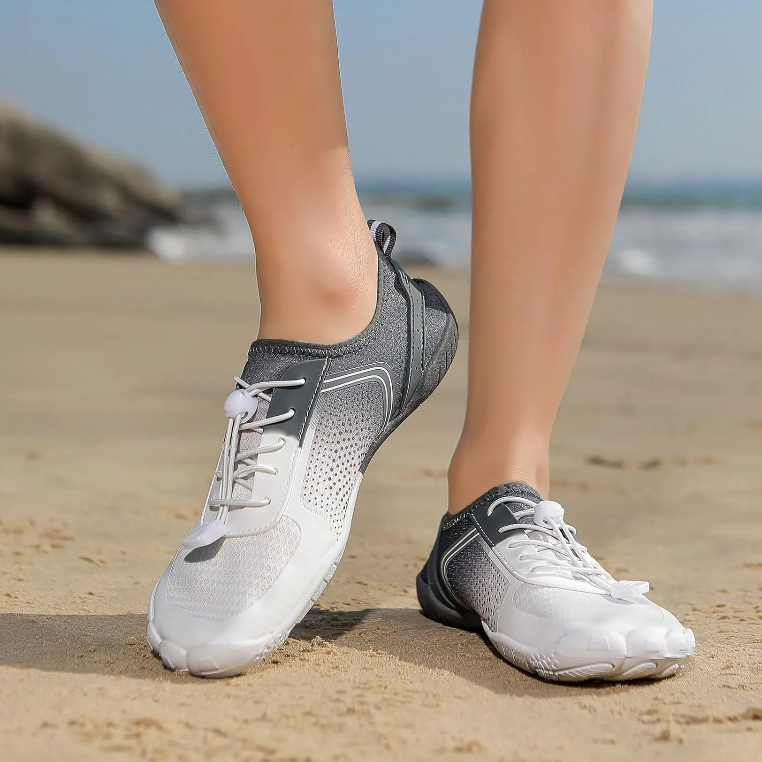 Womens Walking Shoes Slip on Dressy Knitted Non Slip Arch Support Running Shoes Breathable Mesh Sports Workout Tennis Shoes Fashion Lace Up Sneakers